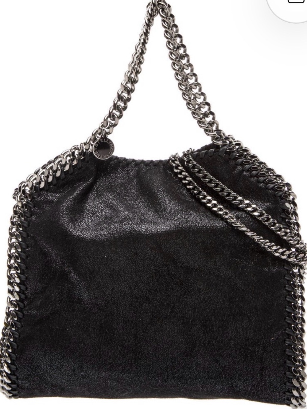 Stella McCartney Black Chain-Trim Shoulder Bag